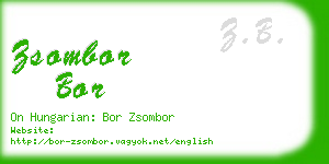 zsombor bor business card